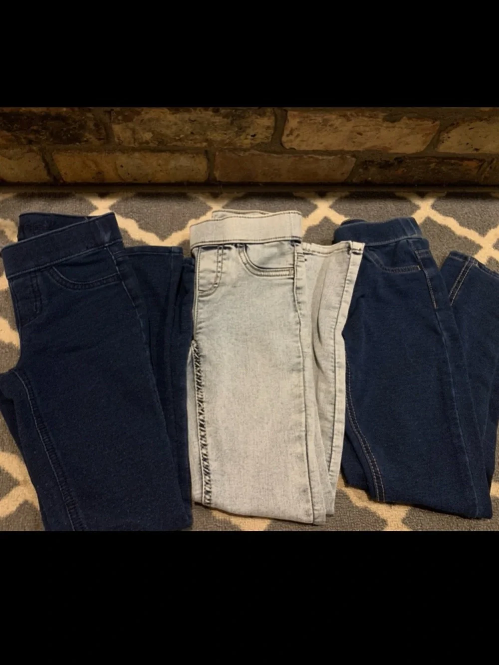 Justice 8 slim pull on leggings denim jeans